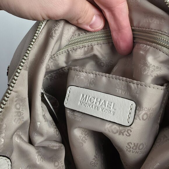 Michael, Michael Kors Megan Large Leather Tasseled Hobo Shoulder Bag - Picture 6 of 12